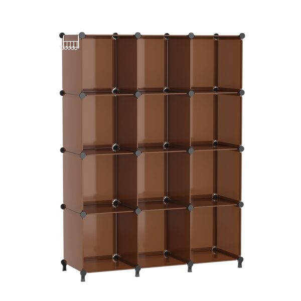 AWTATOS 12 Cube Storage Cocoa Brown